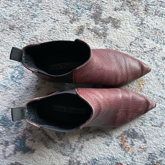 💜 Acne Jensen pebbled leather booties - Picture 4 of 6